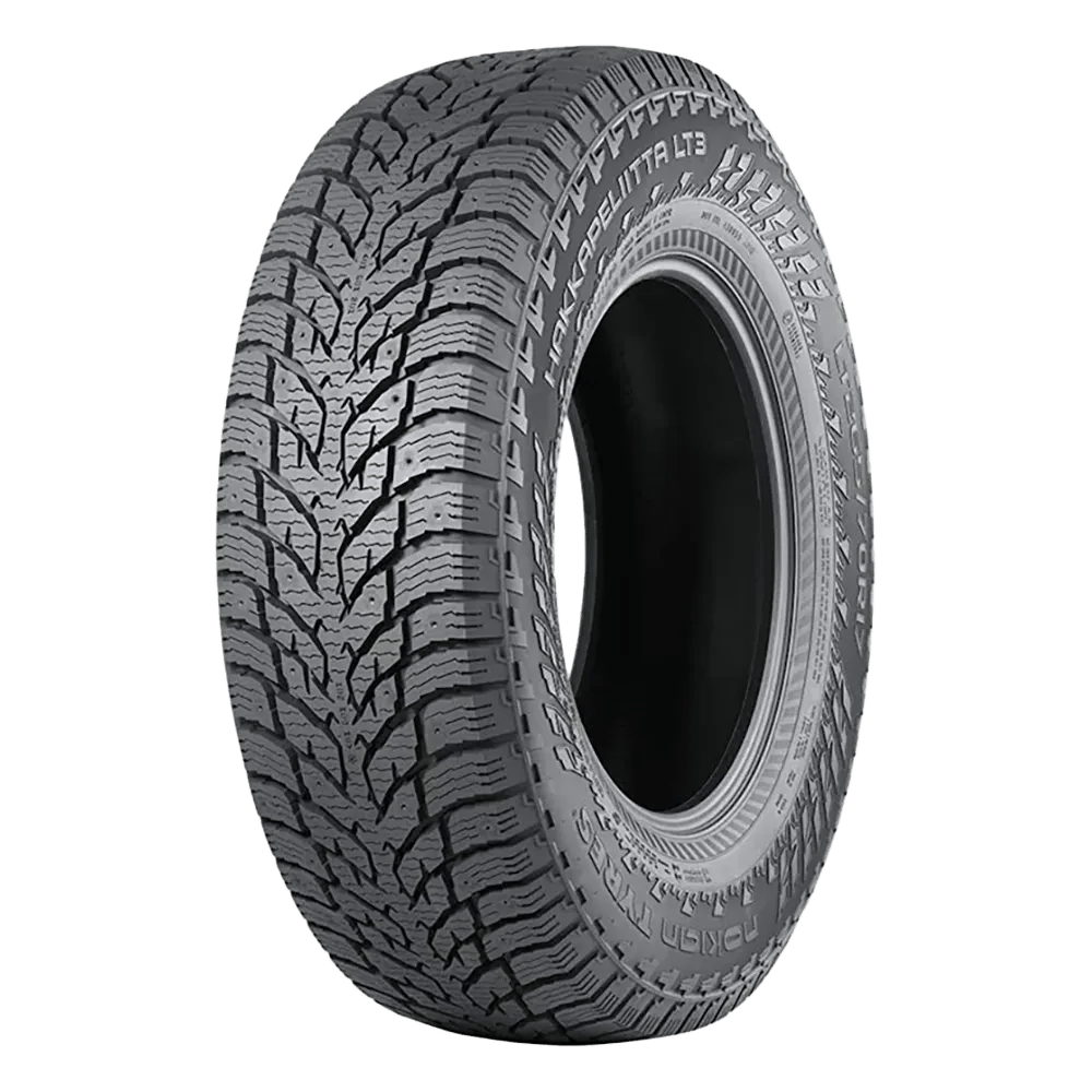 left front facing nokian hakkapeliitta lt3 studdable winter snow tire for jeeps