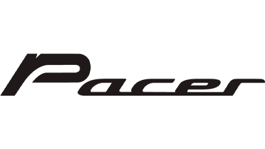 Stylized text of the word 'Pacer' in a sleek, italic font.