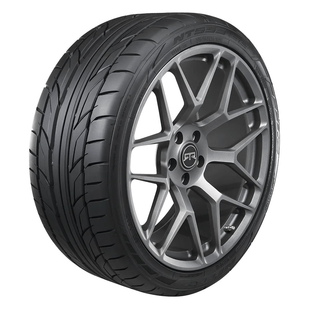 A Nitto NT555 G2 summer tire on an RTR wheel.