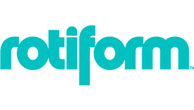 The Rotiform logo in a bright turquoise color, featuring lowercase, rounded lettering.