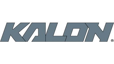 The text 'KALON' in bold, geometric, grey lettering on a white background.