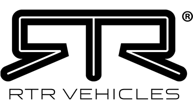 Logo of RTR Vehicles featuring stylized letters "RTR" and the text "RTR VEHICLES" underneath.