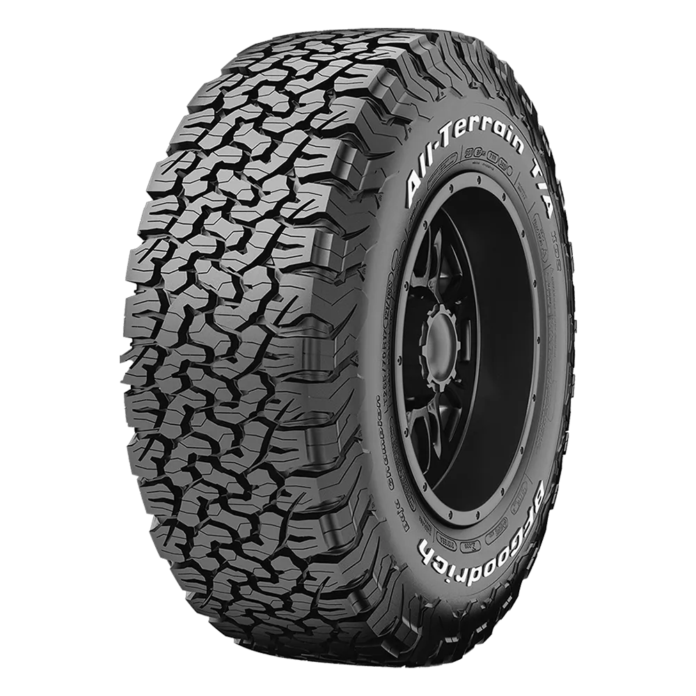 front side view of bf goodrich all terrain t a k o 2 all terrain jeep tire