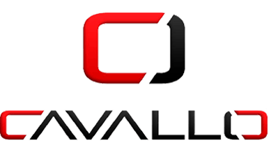 Logo featuring a stylized red and black letter 'C' above the word 'CAVALLO' in red and black lettering.