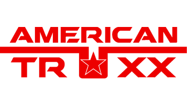 Red logo for American TrxX with stylized text and a graphic element resembling a simplified crown in the center.