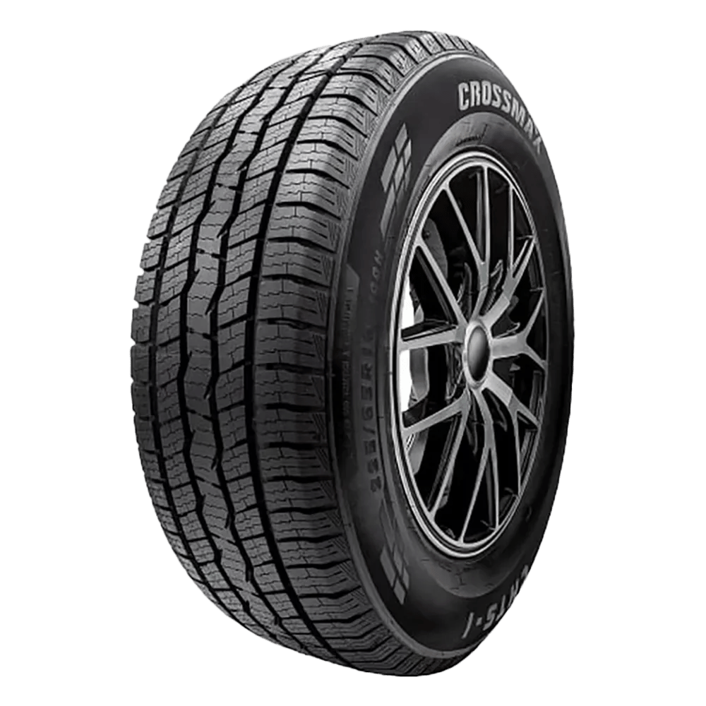 A Crossmax CHTS 1 tire moujned on an aluminum alloy wheel.